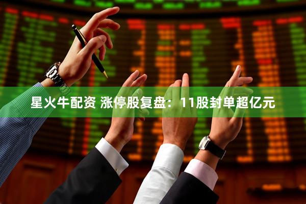 星火牛配资 涨停股复盘：11股封单超亿元